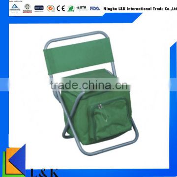 portable lightweight folding fishing chair with cooler bag/outdoor cooler bag camping chair