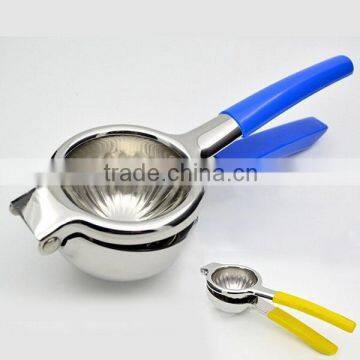 New High Quality Orange Squeezer Strong Stainless Steel 304 Manual Juicer Lemon Squeezer With Silicone Handles 415g