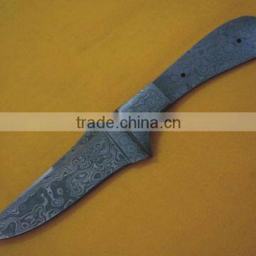 udk b43" custom handmade Damascus full tang blank blade knife