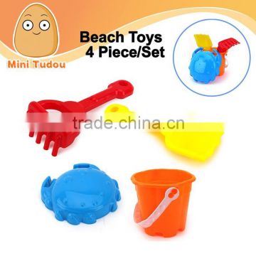 Plastic Bucket Beach Toys Sand Beach Set Toys 4 PCS/Set