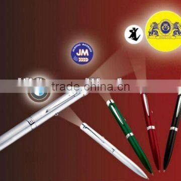 2014 mulity-funcation projector pen supplier dubai, led logo projector pen, led glowing pen with projector