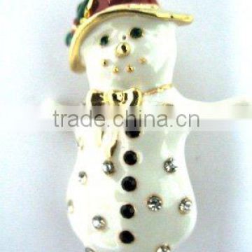 X-mas snow-man brooches