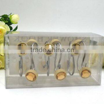 Polyresin Shower Curtain Hooks With Blue Gem photo-2