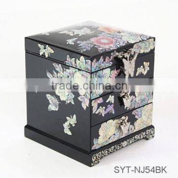 High level jewelry box wooden cosmetic case