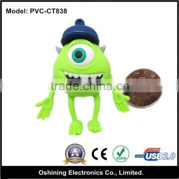 Green Monster PVC Cartoon Usb Stick Hot Sale (PVC-CT838)