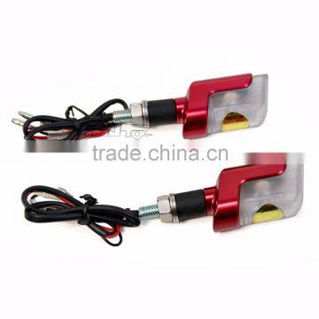 BJ-SL-058 Motorcycle Accessories Red Aluminum Housing LED Motorcycle Turn Signal Lights Chopper Bobber photo-2
