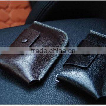 Customized LOGO Promotional Gift Genuine Leather Car Key Holder Case Wallet photo-2