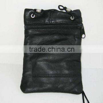 Cow Leather Passport Holder Card Holder Neck Pouch Wallet for Travel photo-4