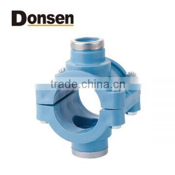 2014 DOUBLE CLAMP SADDLE WITH REINFORCING RING PP COMPRESSION FITTINGS