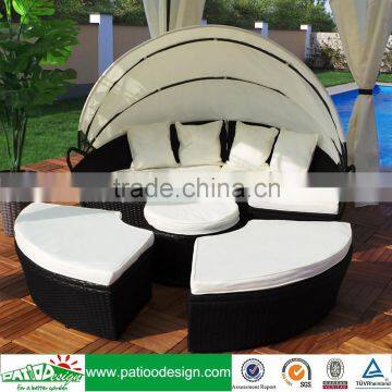 Outdoor PE rattan furniture elegant sectional daybed set