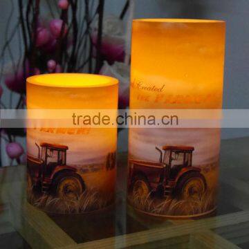 LED crafts candles water sticker style with timer remote ready