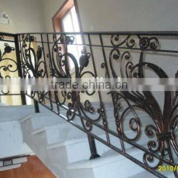 beautiful decorative wrought iron indoor stair railings design