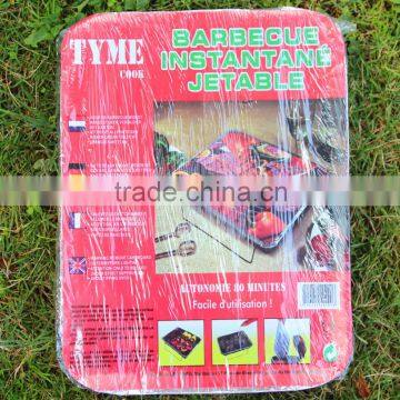 Portable Disposable Instant Barbeque Grill One Time
