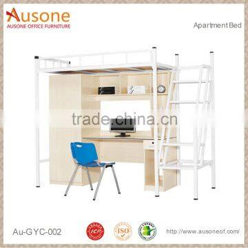 School Dormitory Metal Frame Single Bed with Desk