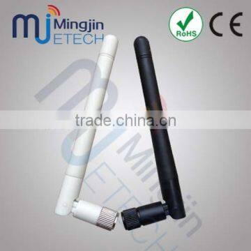 RP sma/sma male 2.4ghz wifi antenna, wifi wireles rubber antenna, 2.4ghz rubber antenna white black