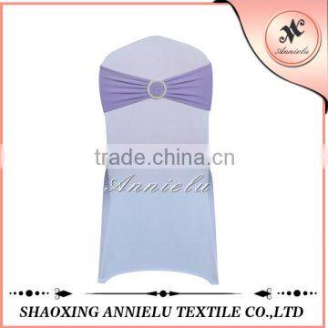 Wedding lavender series spandex chair sash with buckle