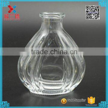 table decoration glass vase,artificial flowers and glass vase,oval clear glass vase