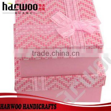 Nice fabric pink packing gift box for sale