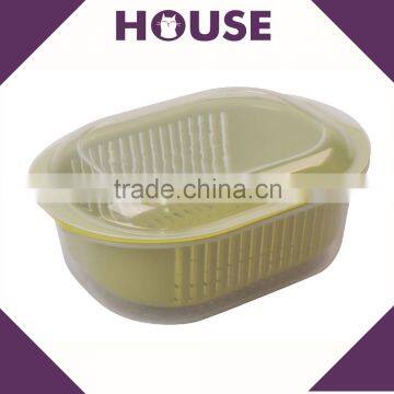 Bright clear kitchen box with inner basket