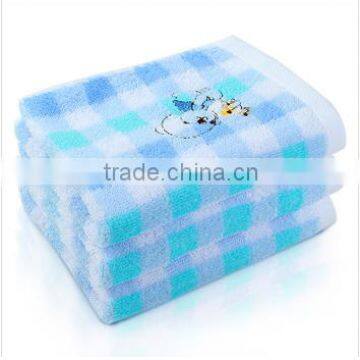 pure cotton yarn dyed jacquard bear embroidery face towel wholesale