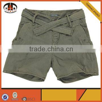 High Quality Custom Mens Casual Harem Shorts with Belt for Summer