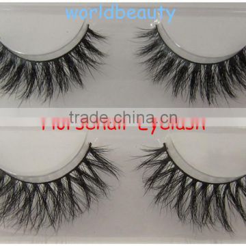 worldbeauty horse hair eyelash, thin and soft, strong band, no fading, fashion style.