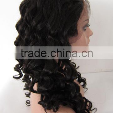 AAAAA 100% human hair full lace wigs,wave hair