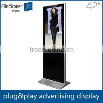 hot sell indoor 42 inch free standing lcd advertising display