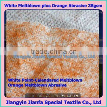 White Meltblown plus Orange Abrasive 38gsm