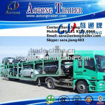 Second hand 2 axles 8 units vehicle transporting used car carrier chaasis/trailer for sale                        
                                                                Most Popular