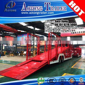 heavy duty car parabolic leaf spring vehicle transportion truck semi trailer (skeleton/close-ended/semi-enclosed type optional)