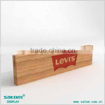 Natural Solid Wooden Name Card holder With Engraved Logo