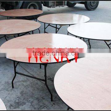 Chinese wholesale hotel round banquet plywood table