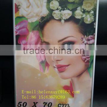brush finished A4 silver aluminium Wall Photo Frame in vertical or horizontal placement