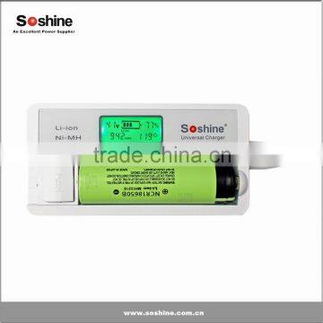 Soshine S7 1pcs Li-ion 18650 16340 14500 / AA AAA NiMH LCD universal battery charger