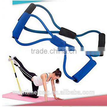 Resistance Training Bands Tube Workout Exercise for Yoga 8 Type Fashion Body Building Fitness Equipment Tool