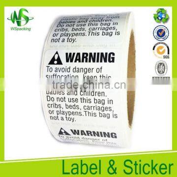 Security self-adhesive red paper label sticker