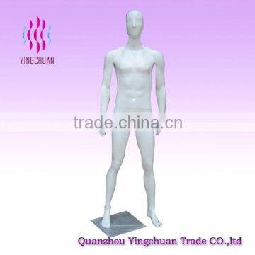 Fiberglass white glossy full body man factory mannequin