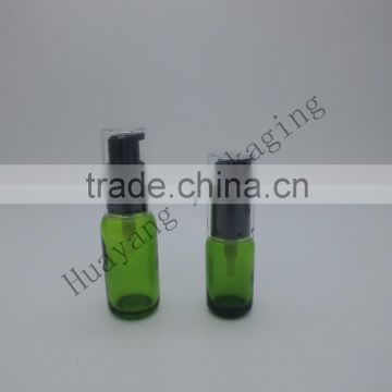 common glass bottle with pump green oil glass bottle