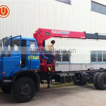 mobile crane manufacturers 8 Ton telescopic boom truck crane Hydraulic