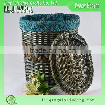 Eco-friendly rustic high quality natural willow storage basket for laundry