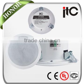 ITC IP-S508 Series 12W to 48W Internal Class D Amplifier PoE TCP IP Speaker Ceiling                        
                                                Quality Choice