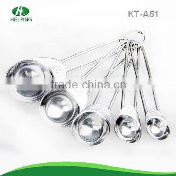 Various size and design stainless steel measuring spoon set