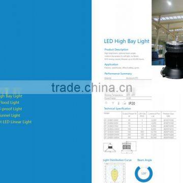 Pendant aluminum black 100W LED high bay light for gymnasium