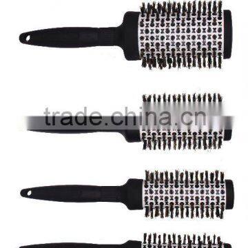 100% boar bristle ceramic hair brush with one piece handle