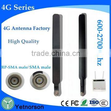 Yetnorson 4g antenna 600-2700mhz flexiable rubber duck antenna for wifi 3g 4g signal