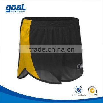 Customized Lightweight Track Adult Running Shorts with Side Panels and Inner Brief