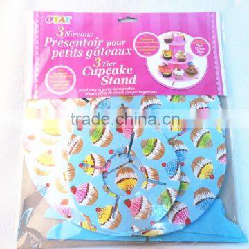 35cm High Fantasy 3 Tier Cardboard Cupcake Stands photo-6