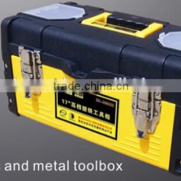 Plastic and metal toolbox