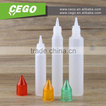 2016 new product 30ml e smoking unicorn bottle10/15/30 ml pen bottle for e liquid, unicorn bottle 30ml plastic e-liquid bottle
